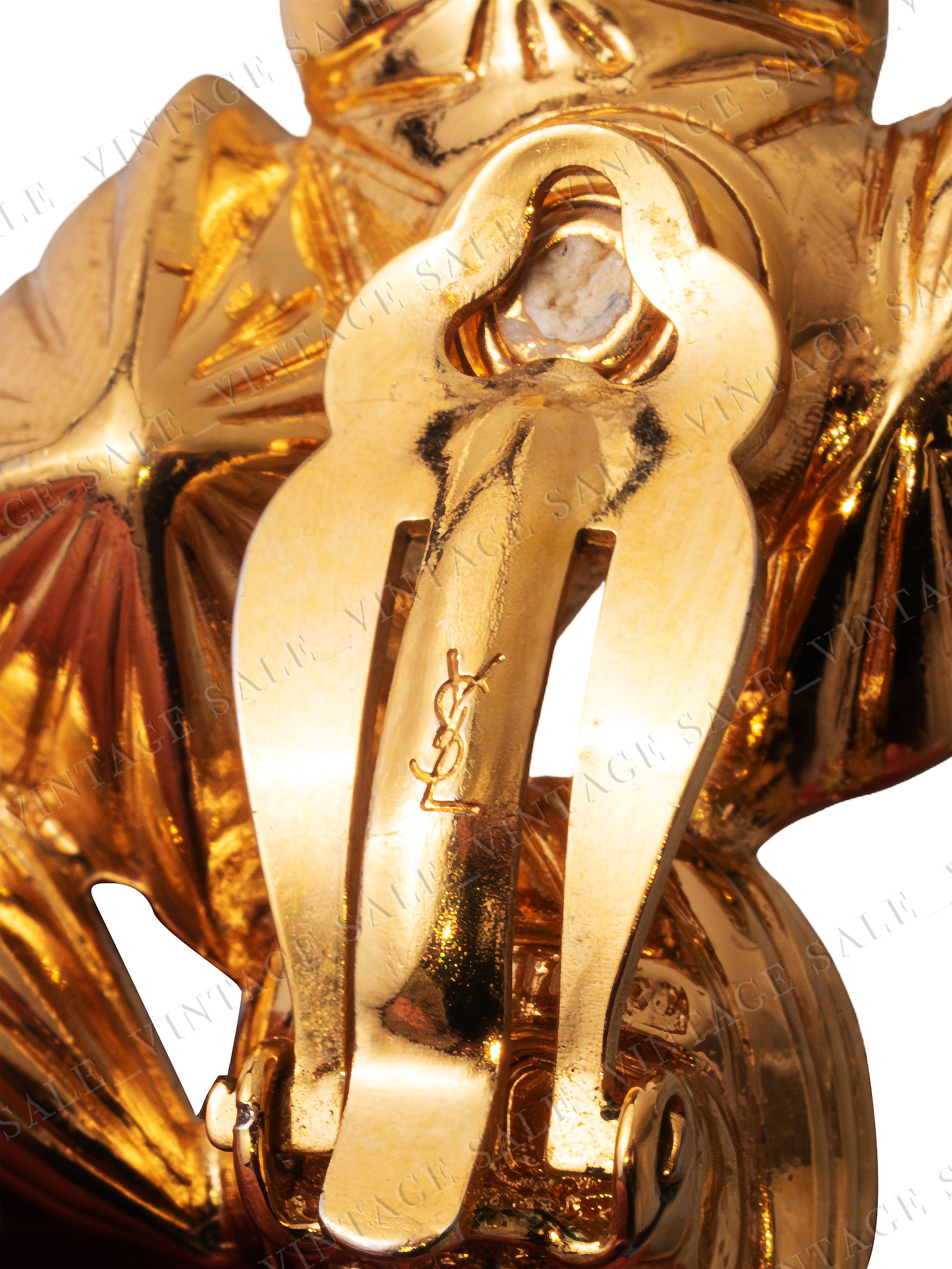 YSL Robert Goossens клипсы цветные кристаллы