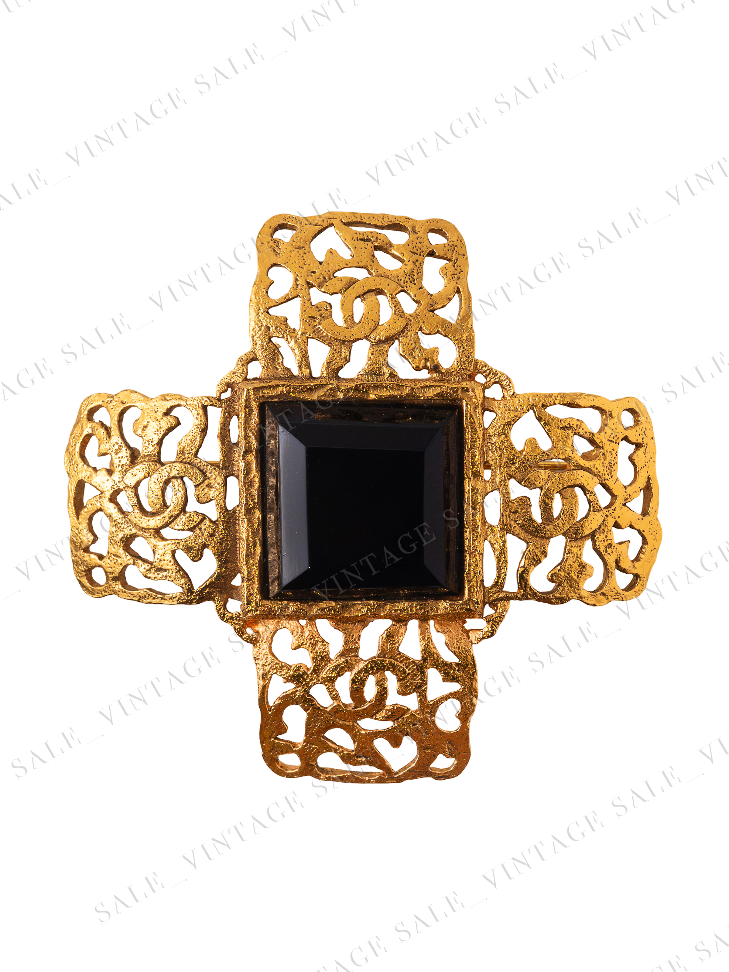 Chanel Gripoix 25 сезон брошь крест 91г 