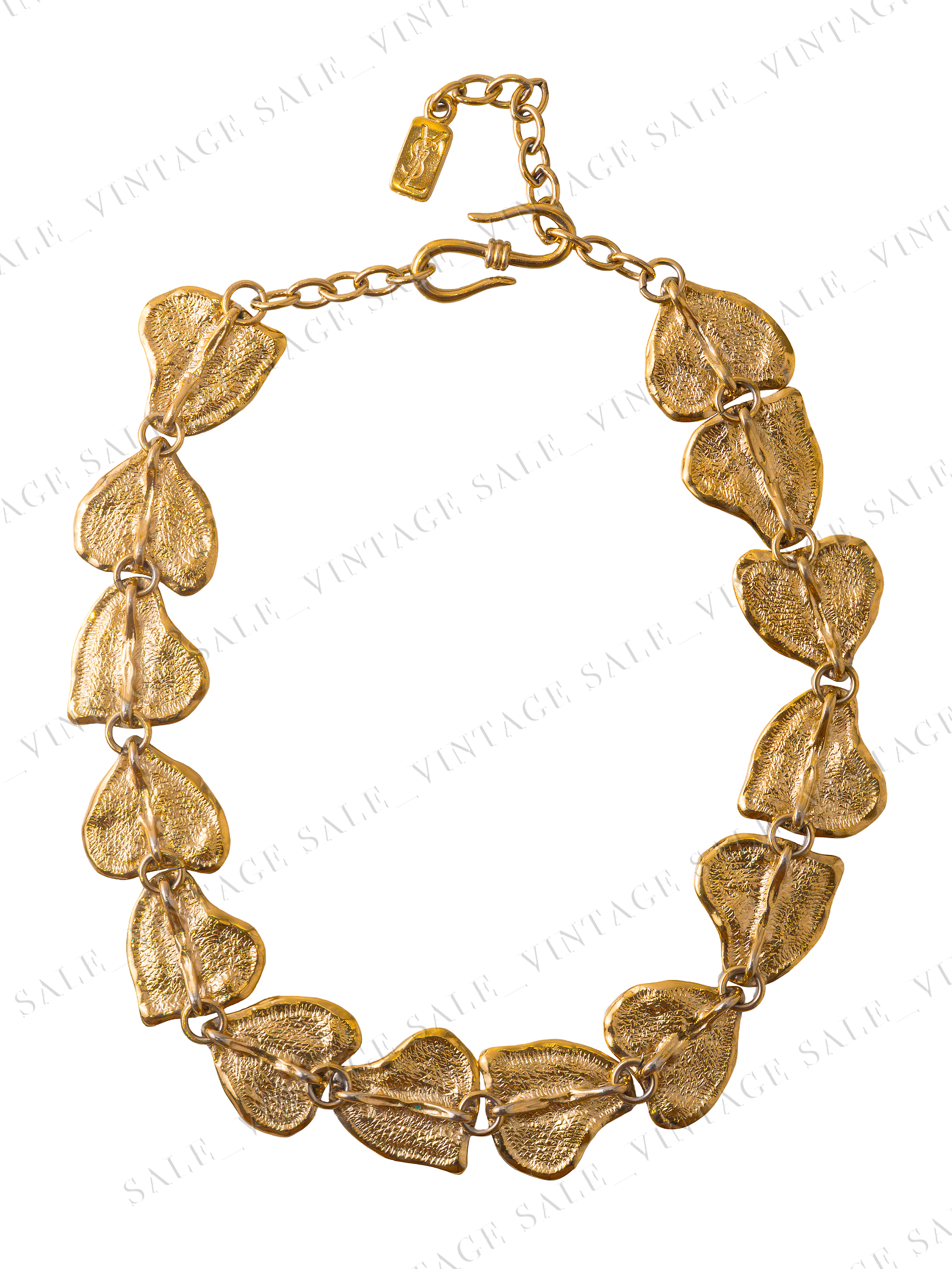 YSL колье мятые сердца